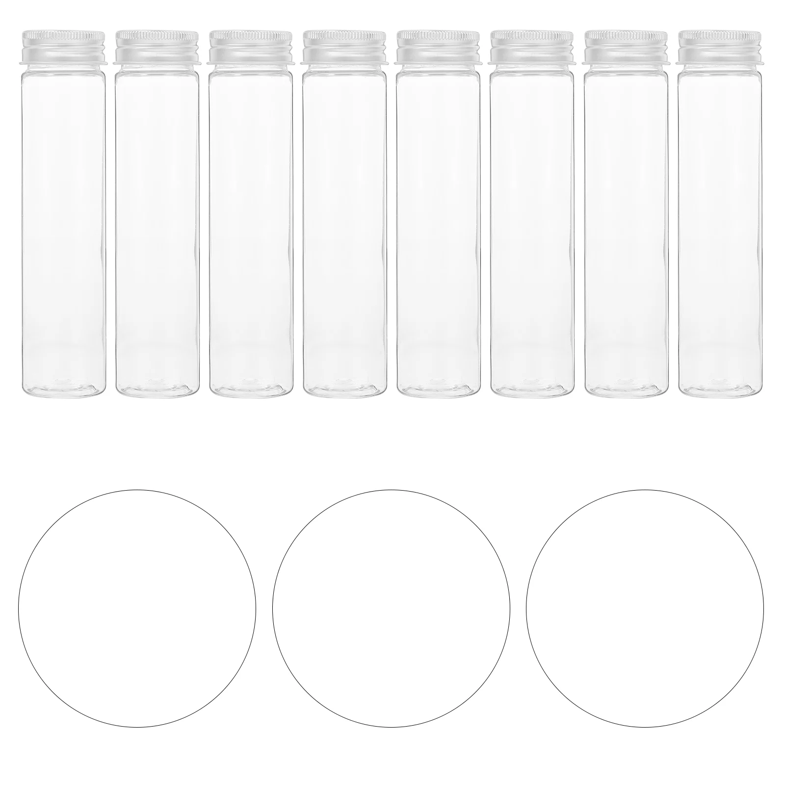 16 Pcs Test Tube with Screw Cap Tubes Transparent Vial Cover Liquid Small Vials The Pet Aluminum Alloy Sampling