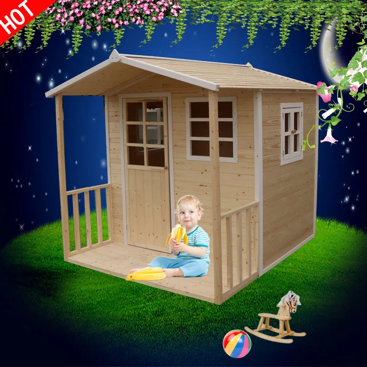 Wooden children's wooden house outdoor tent puzzle large toys