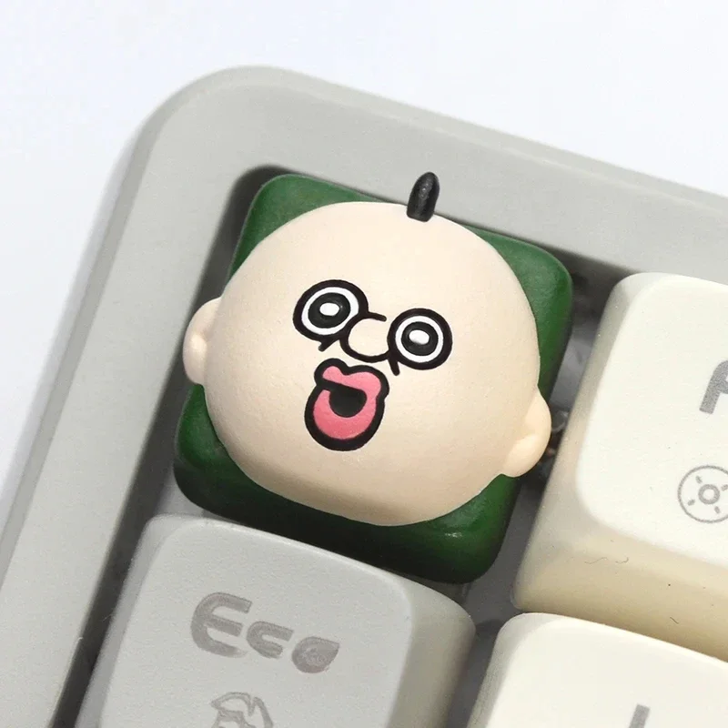 Anime Keycaps Yuzhi and Bbang Bbang Resin Key Caps Mechanical Keyboard Caps DIY Cute Artistic Keycap PC Laptop Accessories Gifts