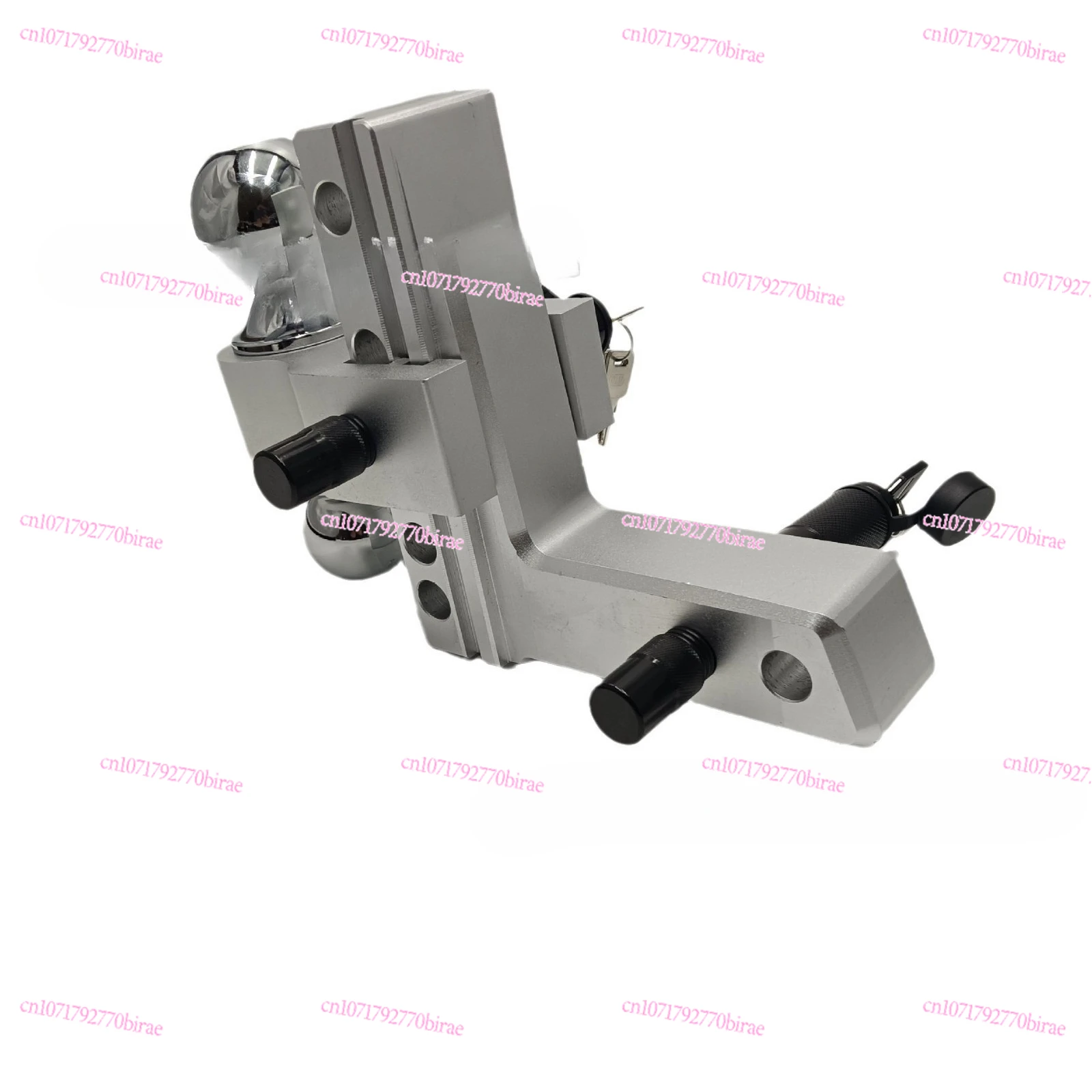 Factory Direct Supply Aluminum Alloy Adjustable Trailer Arm Porous Position 6 Inch Raised Double Ball Trailer Hook