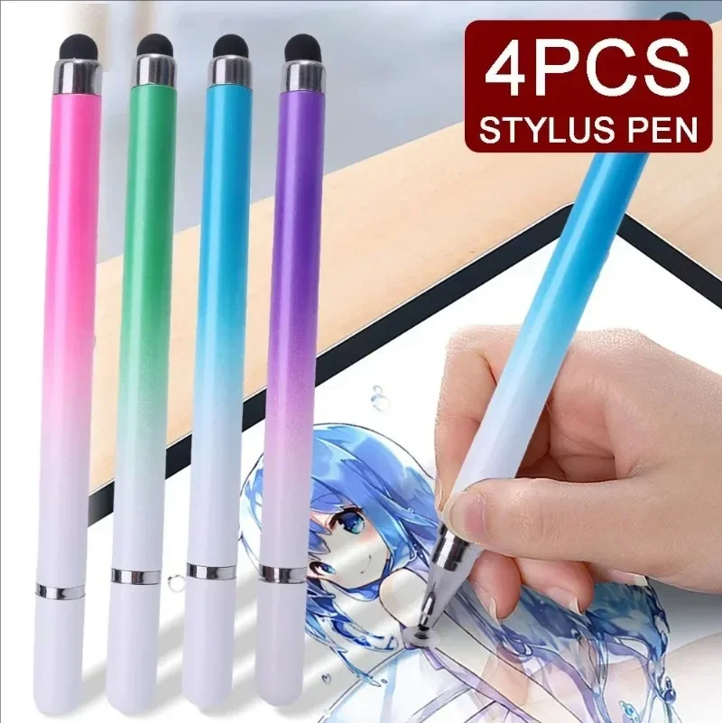 4/1 Pcs Universal 2 in 1 Stylus Pen for Smart Phone Tablet Drawing Capacitive Pencil Android Screen Touch Pen For iPhone Samsung