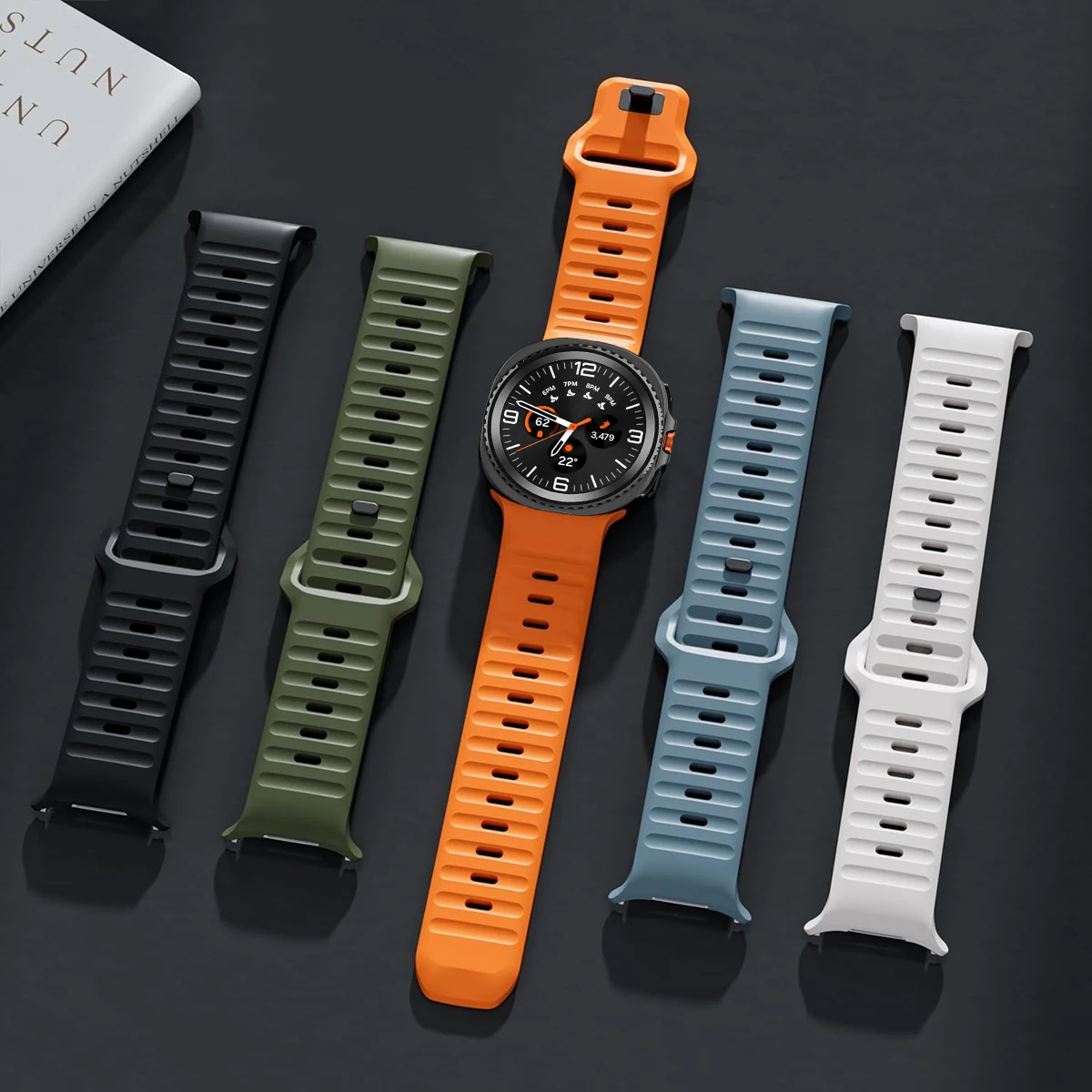 Wave Silicone Strap for Samsung Galaxy Watch 8Classic 46mm Sports Band Bracelet for Samsung Watch 8 40 44mm Smart Accessories