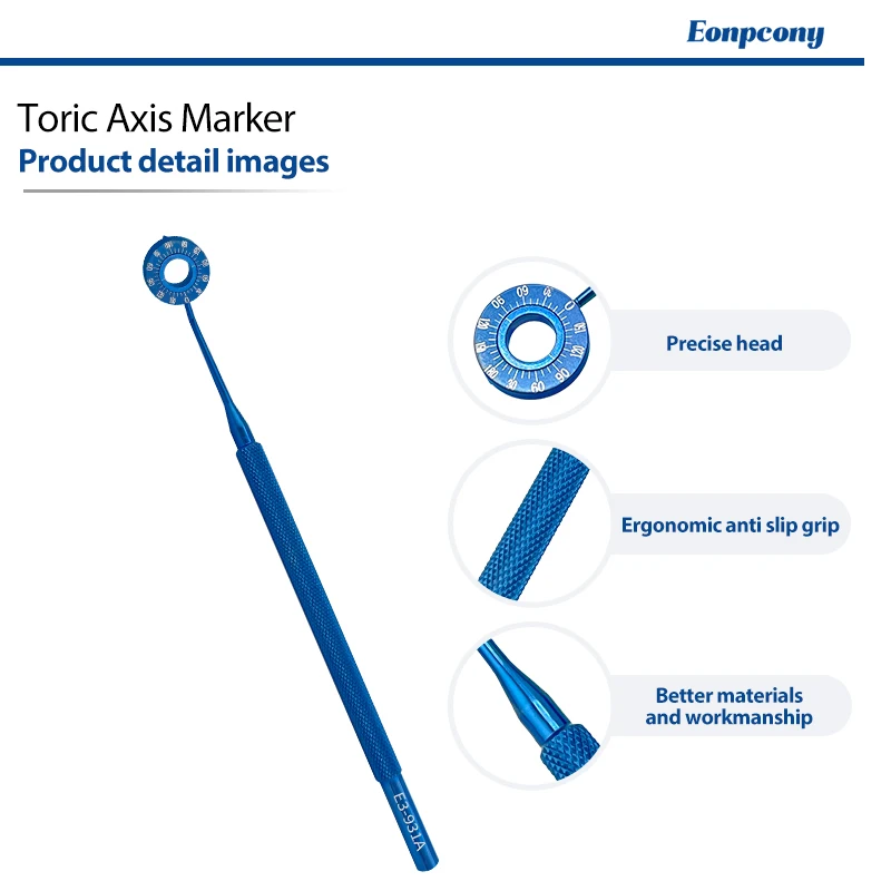 Toric Axis Marker 0‑180 Degree Scale Stainless Steel Ophthalmic Corneal Marker for Toric IOL Astigmatism Cataract Surgery