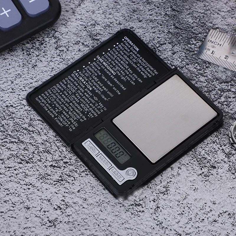 

100g/200g 0.01g Portable Digital Pocket Scale Jewelry Mini Stainless Steel Electronic , Gold Gram Balance Weight Scale