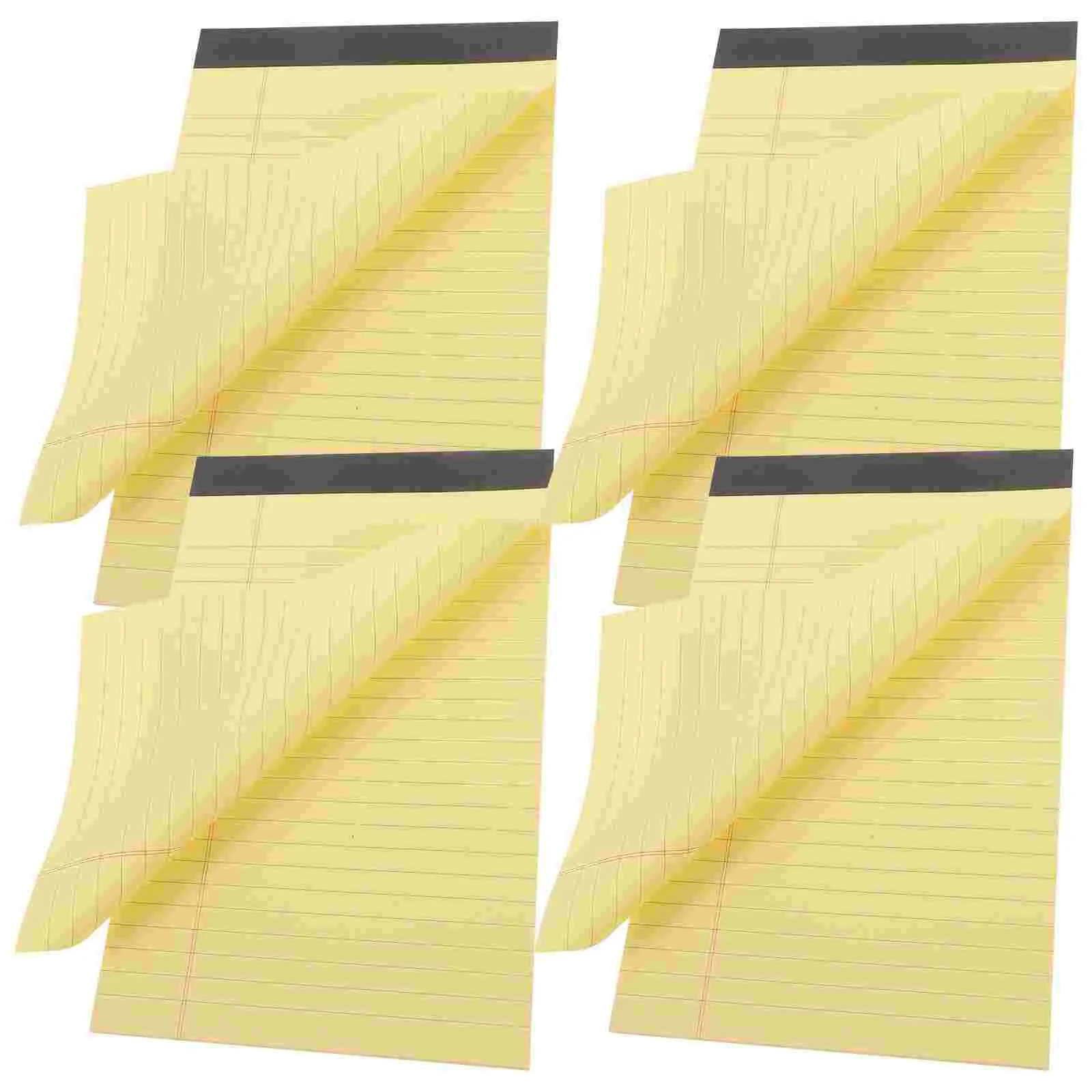 4 Books Legal Notepad Tear off to Do Filling Yellow Daily Desk Meal Planning Planner Work