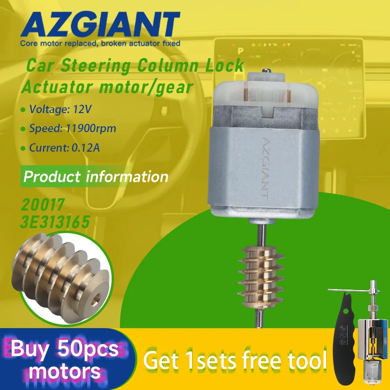 

AZGIANT Steering Column Lock Actuator motor 20017 Worm Tools for Fiat 500X 500C Grande Punto Ottimo MK3 Auto Replacement Parts