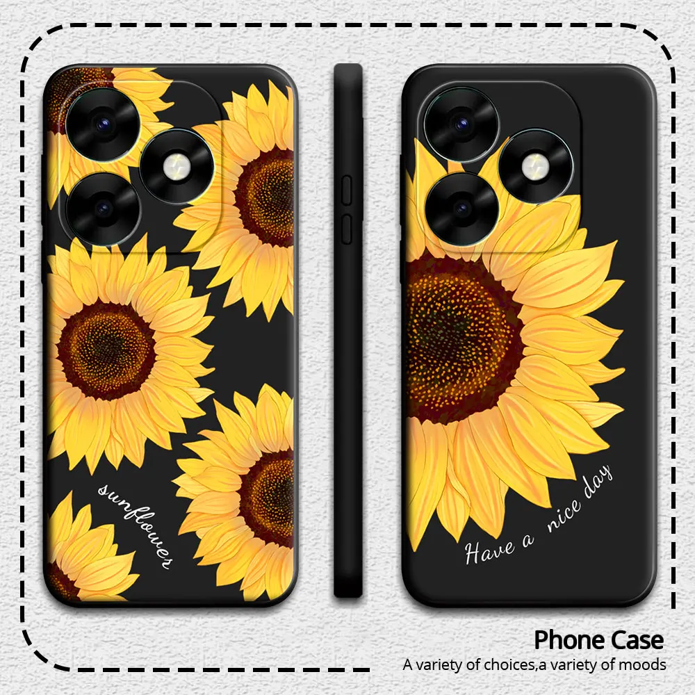 For Itel S23 Plus S17 S16 Case Soft Silicone Phone Cases For ItelS23 Sunflower Butterfly Cute Cartoon Cover For Itel S17 Fundas