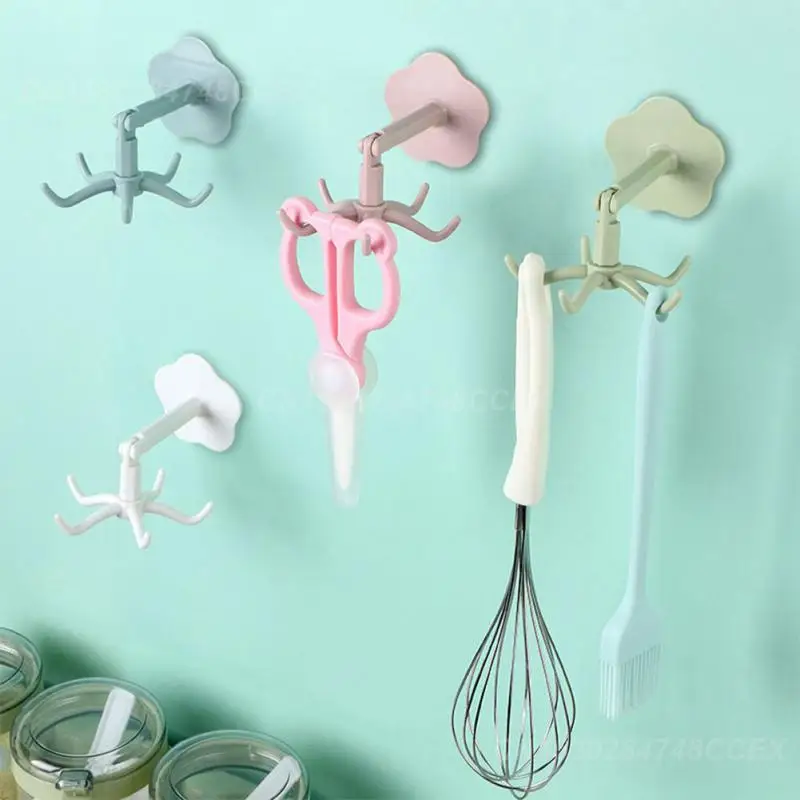 1/2/3PCS Small Object Hanger Multifunctional Kitchen Accessorizes 360 ° Rotating Universal Hooks Save Space Kitchen Organizer