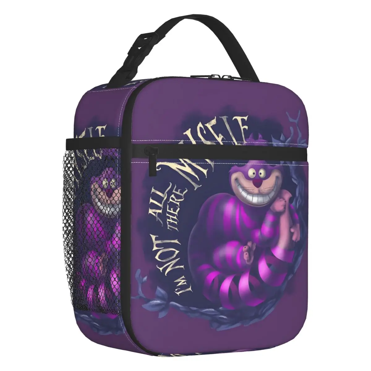 

Изолированные сумки для обеда с Чеширским котом для женщин, Алиса в стране чудес, многоразовый холодильник-холодильник с героями мультфильмов, термобокс для еды, ланч-бокс для кемпинга на открытом воздухе