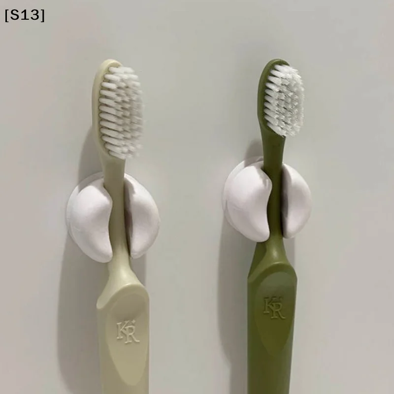 

1/4Pcs Simple Toothbrush Holder With Suction Cup Wall Mounted Tooth Brush Storage Organizer Rack Bathroom Accessories[S13]