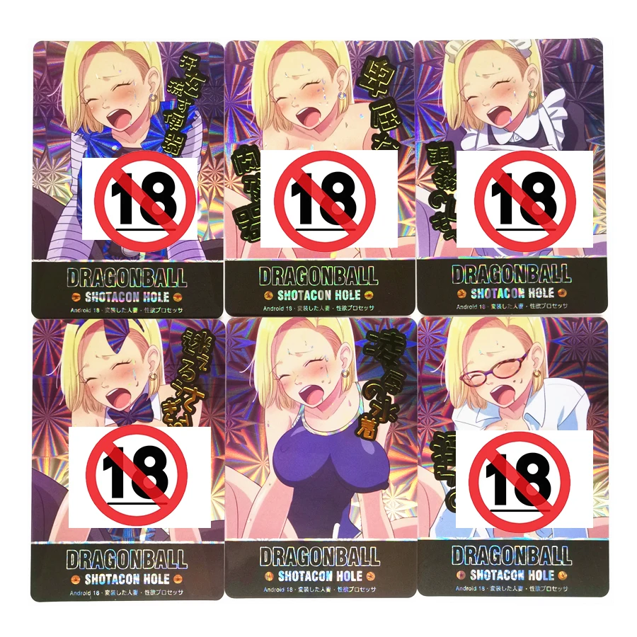 12pcs/set Android 18 H Sexy Bunny Girl Super Saiyan Dragon Ball Z Heroes Battle Card Game Collection Cards