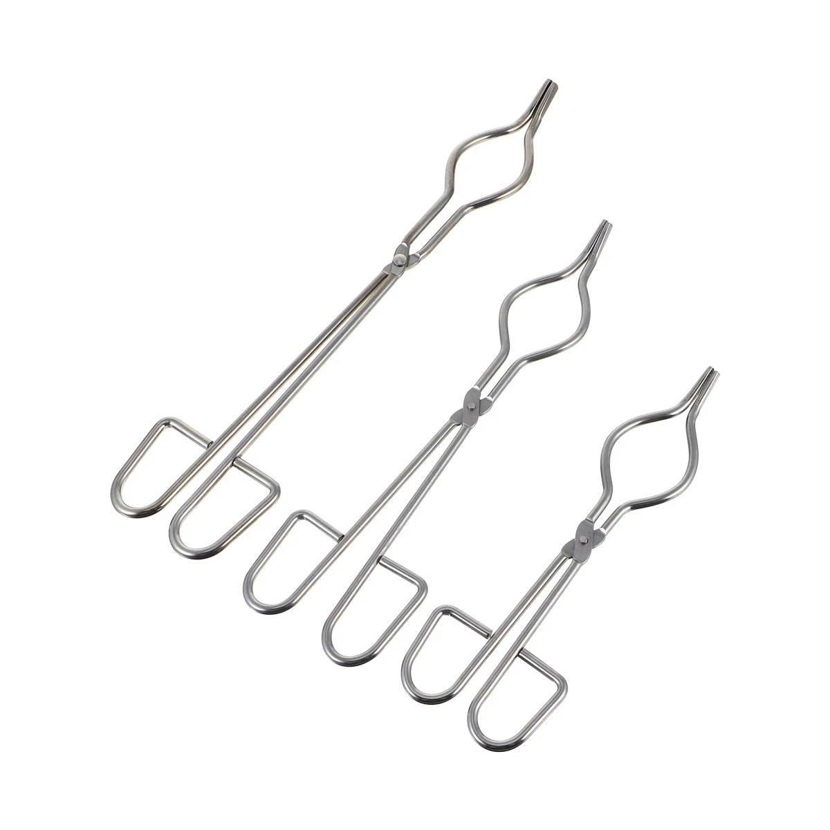 

3pcs Crucible Clamp Stainless Steel Laboratory Accessories Flask Beaker Bottle Clip Chemical Supplies Biochemical High