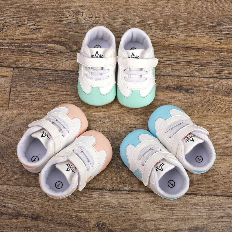 Spring And Summer Fashion Baby Walking Shoes Cute Casual Retro Sports Style Splicing Design Sense Soft Sole Non-Slip Casual Shoe