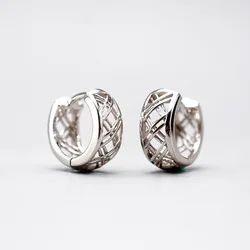REETI 925 Sterling Silver Hollow Out Earrings For Women Fashion Personality Couple Small Contracted Earrings