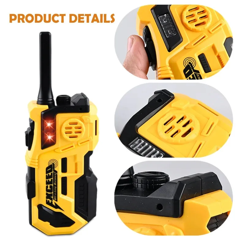 Walkie Talkies, 2 Pcs Long Range Talkies Toys for Kids Channels 2 Way Radio Toy with Light, for  Outdoor Sports Camping Climbing