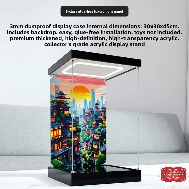 Suitable for LEGO 71837 Ninjago City Workshop building block storage model display box to give your baby a warm home