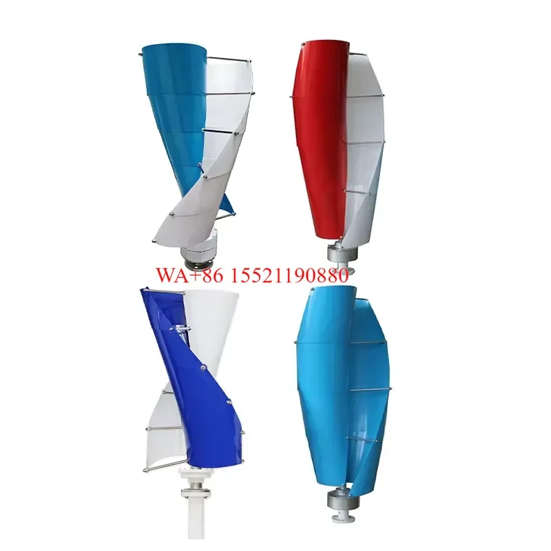 WMWMNU 5kw Vertical Wind Generator Tulip Shape Wind Turbine Alternative Energy System for Home Use
