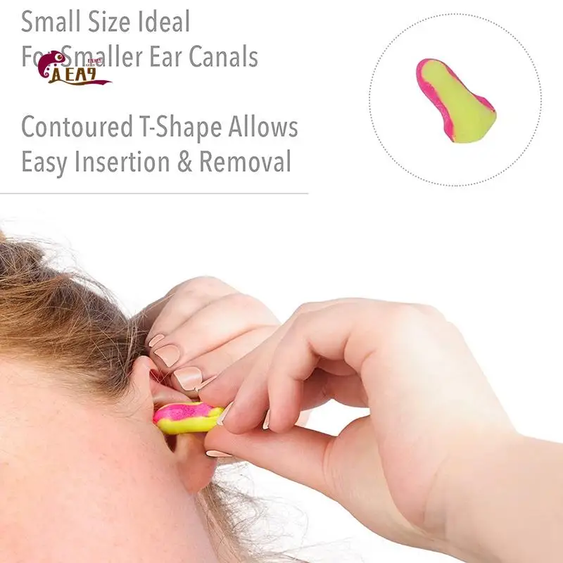 AEA9-100 쌍의 방음 귀마개 소음 방지 스폰지 보호용 귀마개 작업 연구 수면 귀마개