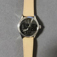 MERKUR Men Watch 38mm Manual Winding Mechanical Wristwatch Ink Wash Shell Dial Sapphire M01D Mov. Limited Version