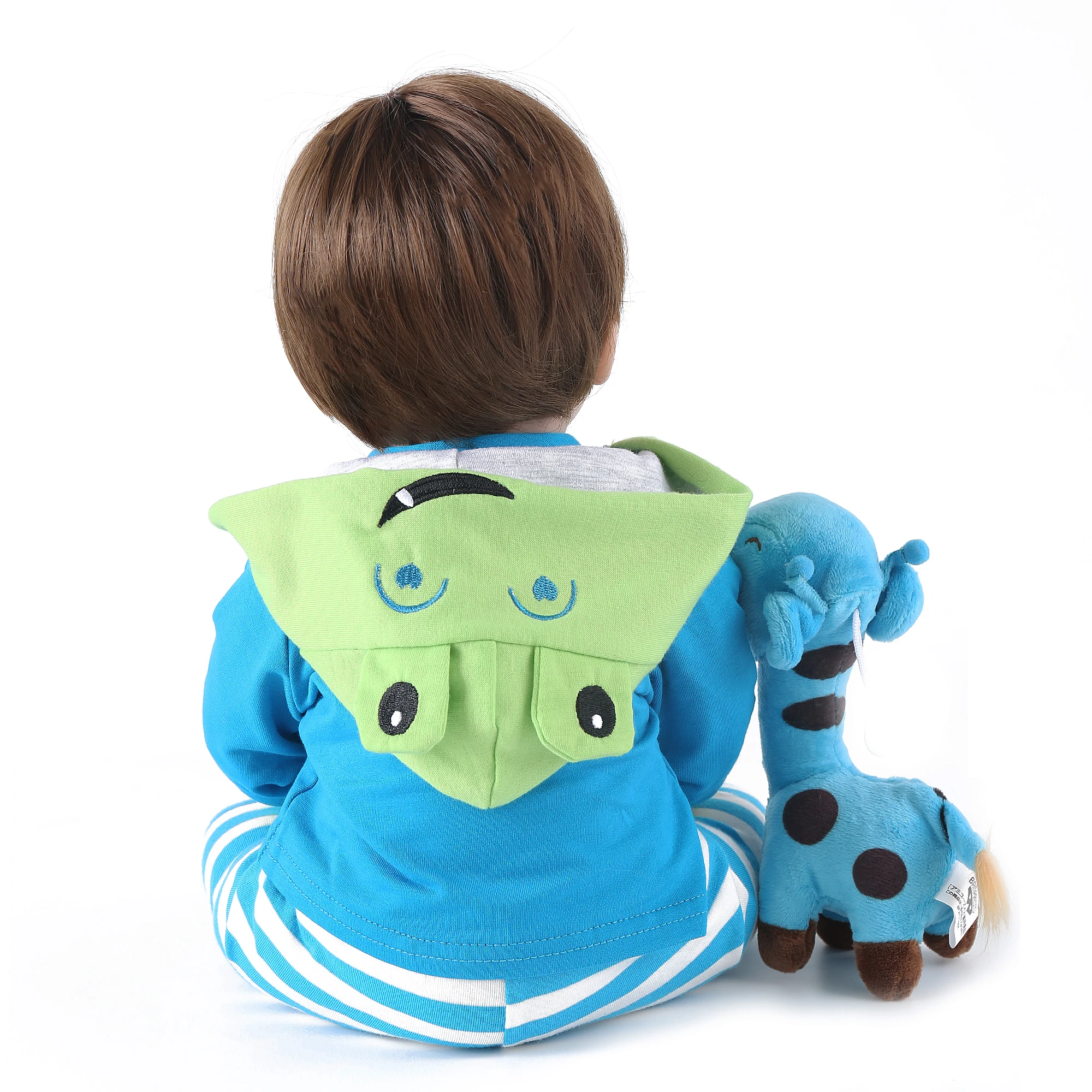 ตุ๊กตาเด็กทารกเหมือนจริง น้ำหนักเท่าเด็กจริง ตุ๊กตาเด็กผู้ชาย 18 นิ้ว ตุ๊กตาเด็กวัยเตาะแตะ ตัวนุ่ม ของเล่น ชุดของขวัญยีราฟ