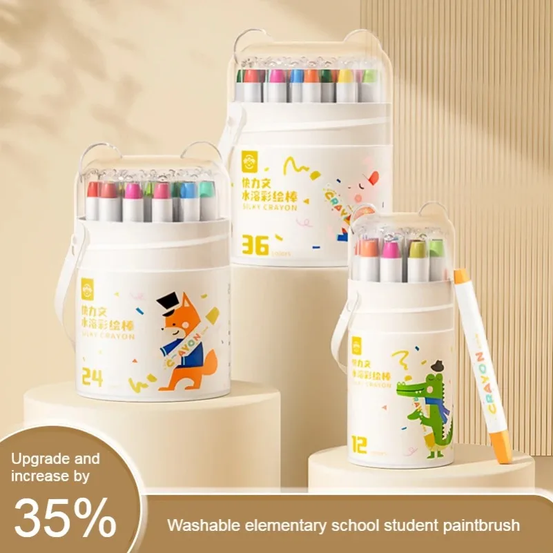 Crayons for Toddlers Crayons Non Toxic Washable Oil Painting Silky Large Crayons Safe for Children Gifts Stationery Art Supplies