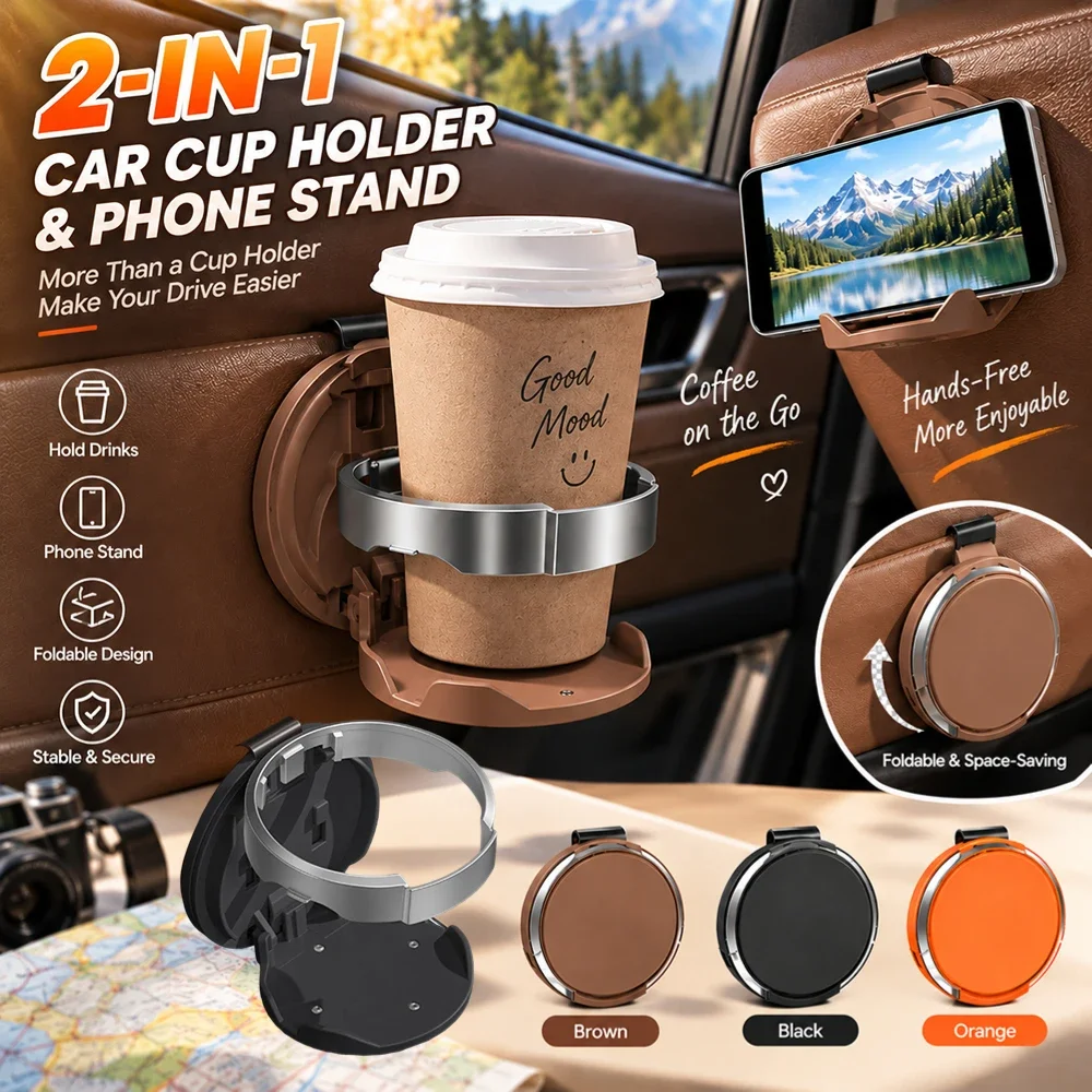 Foldable Car Cup Holder Adjustable Water Drink Bottle Holder Universal Vehicle Door Mount Beverage Cup Holder Auto Accessory