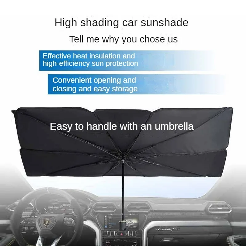 LEIBOO-Parasol para coche, sombrilla protectora para el sol, accesorios de protección del parabrisas Interior, sombreado automático, Verano