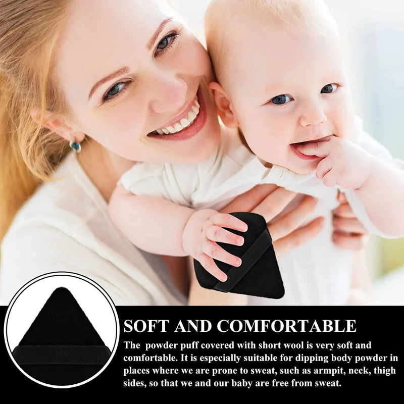 12 szt. Trójkątne, aksamitne, pudrowe gąbki do makijażu do twarzy oczy, konturowanie przybory do makijażu podkładu kosmetycznego z cieniem