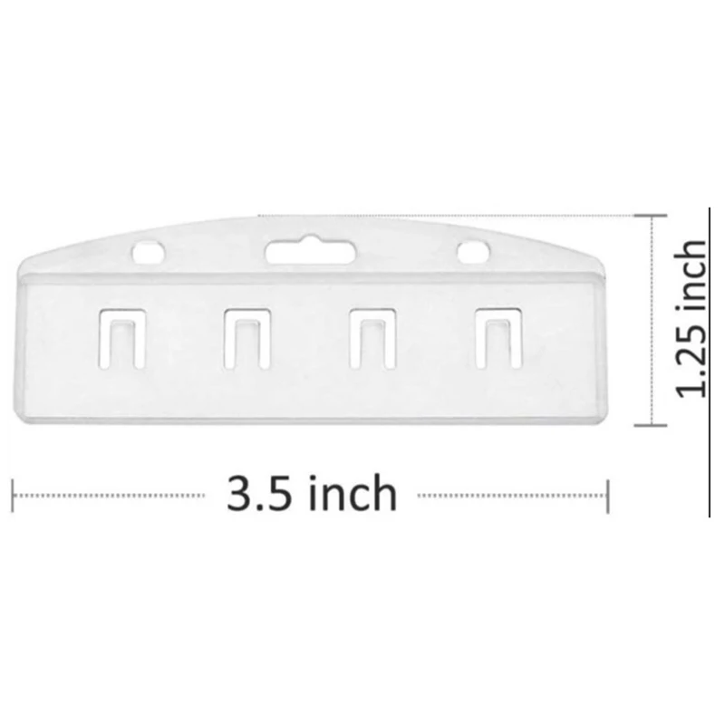 5 teile/paket horizontale halbe Karte Abzeichen halter für Swipe ID-Karten gefrostet starre Kunststoff-ID-Karten halter – Detail 3