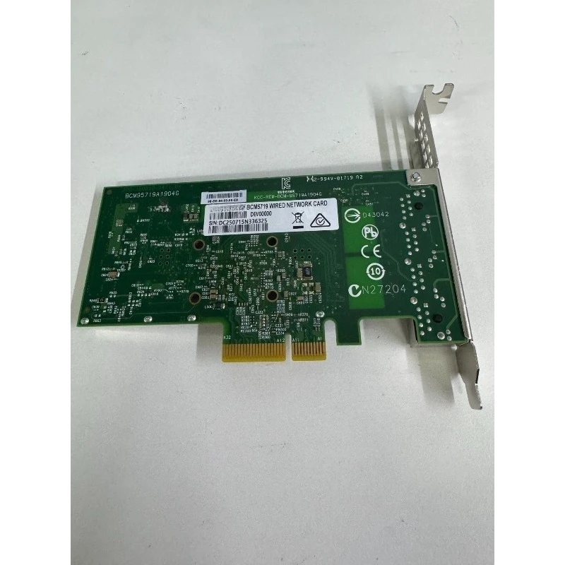 BCM5719 Quad Port Gigabit RJ45 PCIe Network Adapter, 10/100/1000Mbps Server NIC