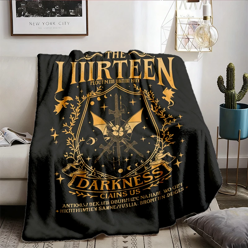 The Thirteen Throne Of Glass Flannel Blanket, From Now Until The Darkness Claims Us, Bookish Fan Flannel Throw
