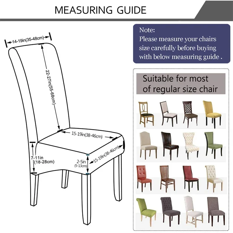 1/2pcs Jacquard Chair Cover High Back Dining Chair Slipcovers Stretch Non-slip All-inclusive Protective Case for Home Hotel