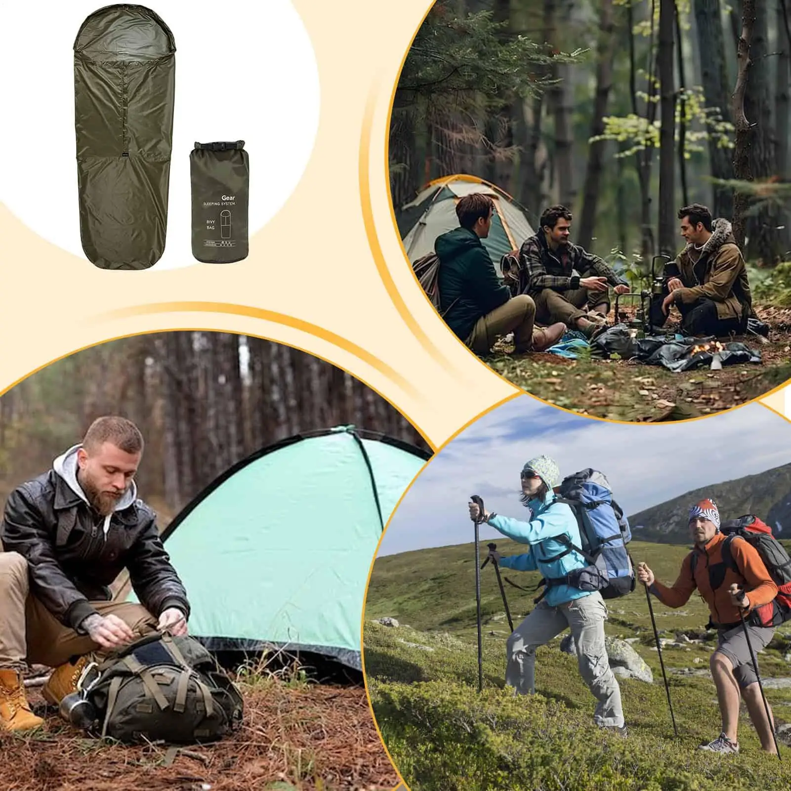 

Спальный мешок, термочехол, мешок для постельного белья, чехол для хранения для выживания, скалолазания, зимнего рюкзака, кемпинга, путешествий, походов на открытом воздухе