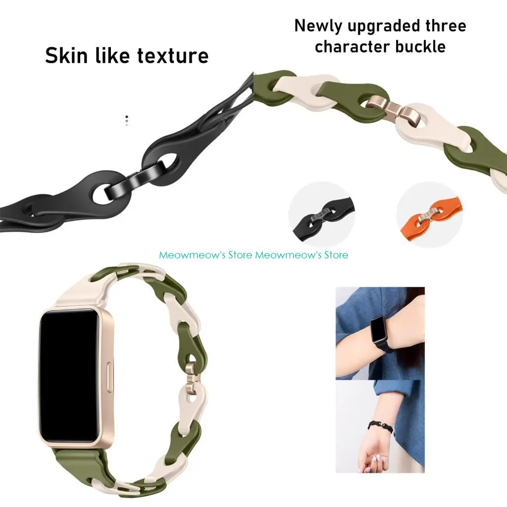 W91A شريط السيليكون الناعم للفرقة 8/9/10 جهاز معصم ذكي متوفر بألوان متعددة استخدم حزام مراقبة اليومية