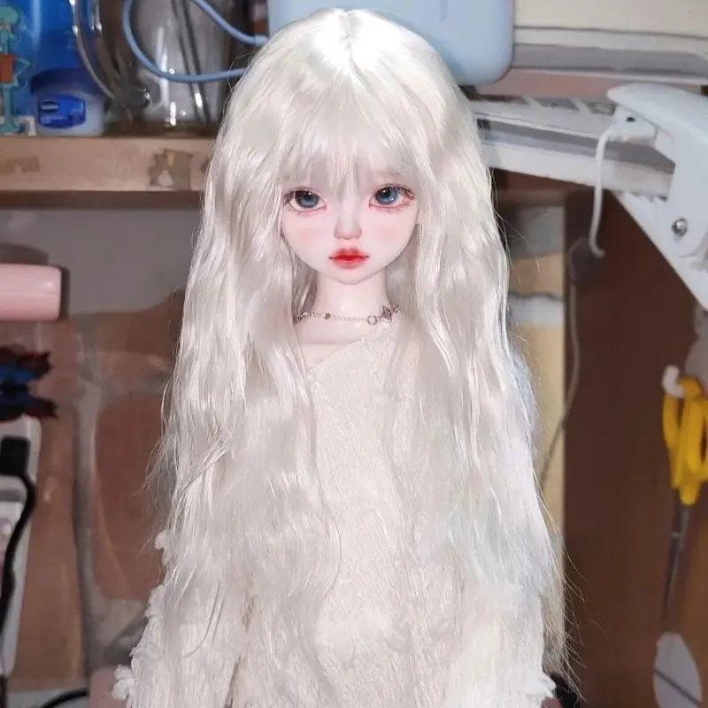 Perruque de poupée Bjd de 60/45/30cm, cheveux longs bouclés avec frange, jouets pour filles, habillage, maison de jeu, accessoires de poupée, sans poupée, 1/3 1/4 1/6