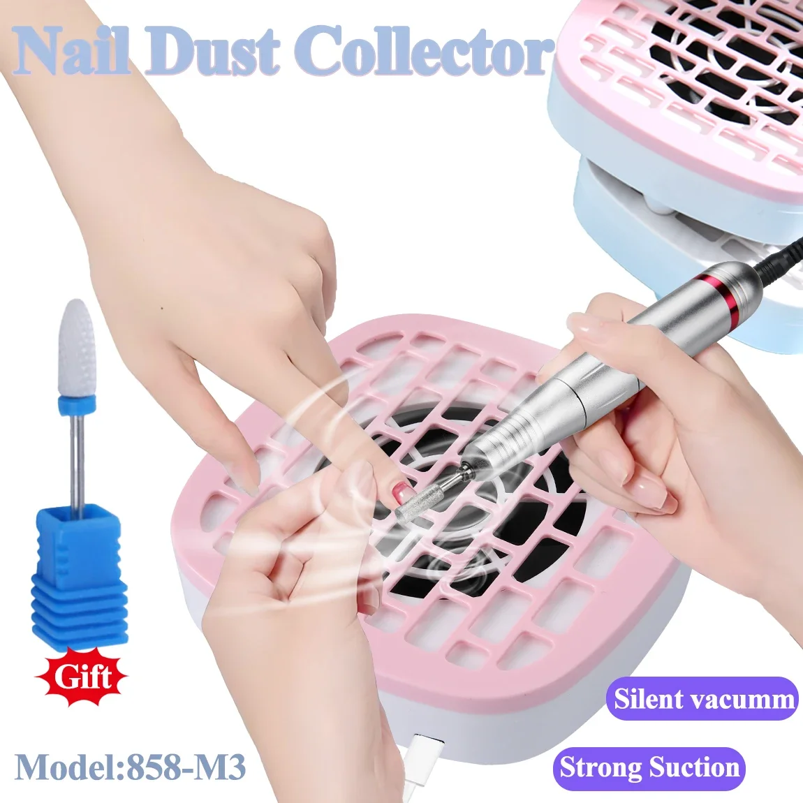 مجمع غبار الأظافر المحمول TFSCLOIN: منخفض الضوضاء، شفط قوي، فلتر قابل للإزالة - لإزالة غبار جل الصالونات والمنزلية #3