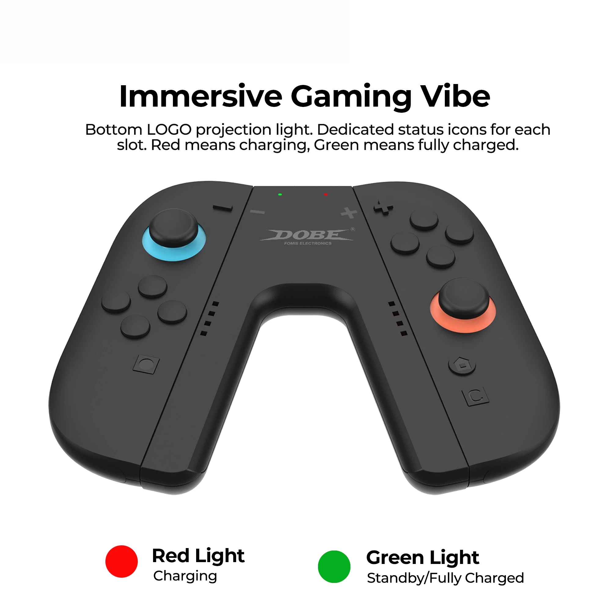 Charging Grip For Nintendo Switch 2 Joy‑Con Controller, Charging Handle With LED Indicator for L/R Joy‑Con Gamepad Accessories view 5