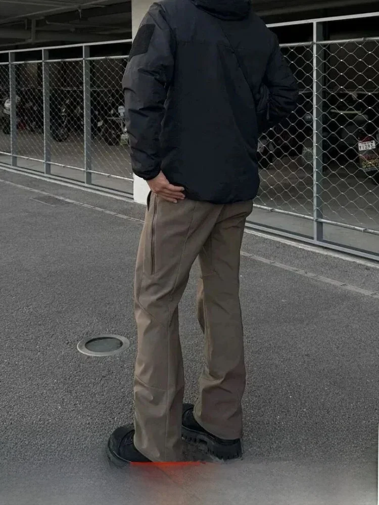 

Всепогодная серия, мужские мягкие повседневные брюки с 3D индивидуальной подкладкой, походные повседневные брюки, ветрозащитные водоотталкивающие прямые брюки