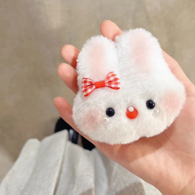 Cartoon Rabbit Keychain Pendant Cute Fashion Plush Doll Toy Keychain Kawaii Creative Backpack Decorations Accessories Gifts
