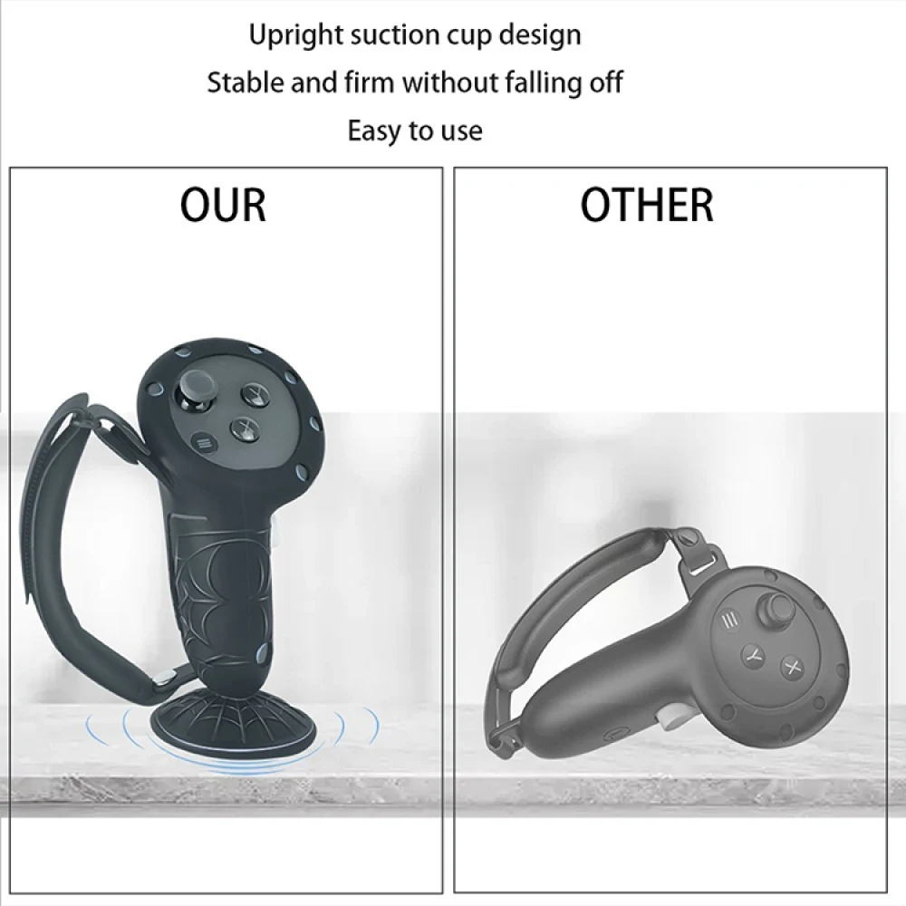 Netted Controller Silicone Sleeve Drop-proof Housing Spiderweb-pattern Protective Case for M quest 3 VR Grip Accessories