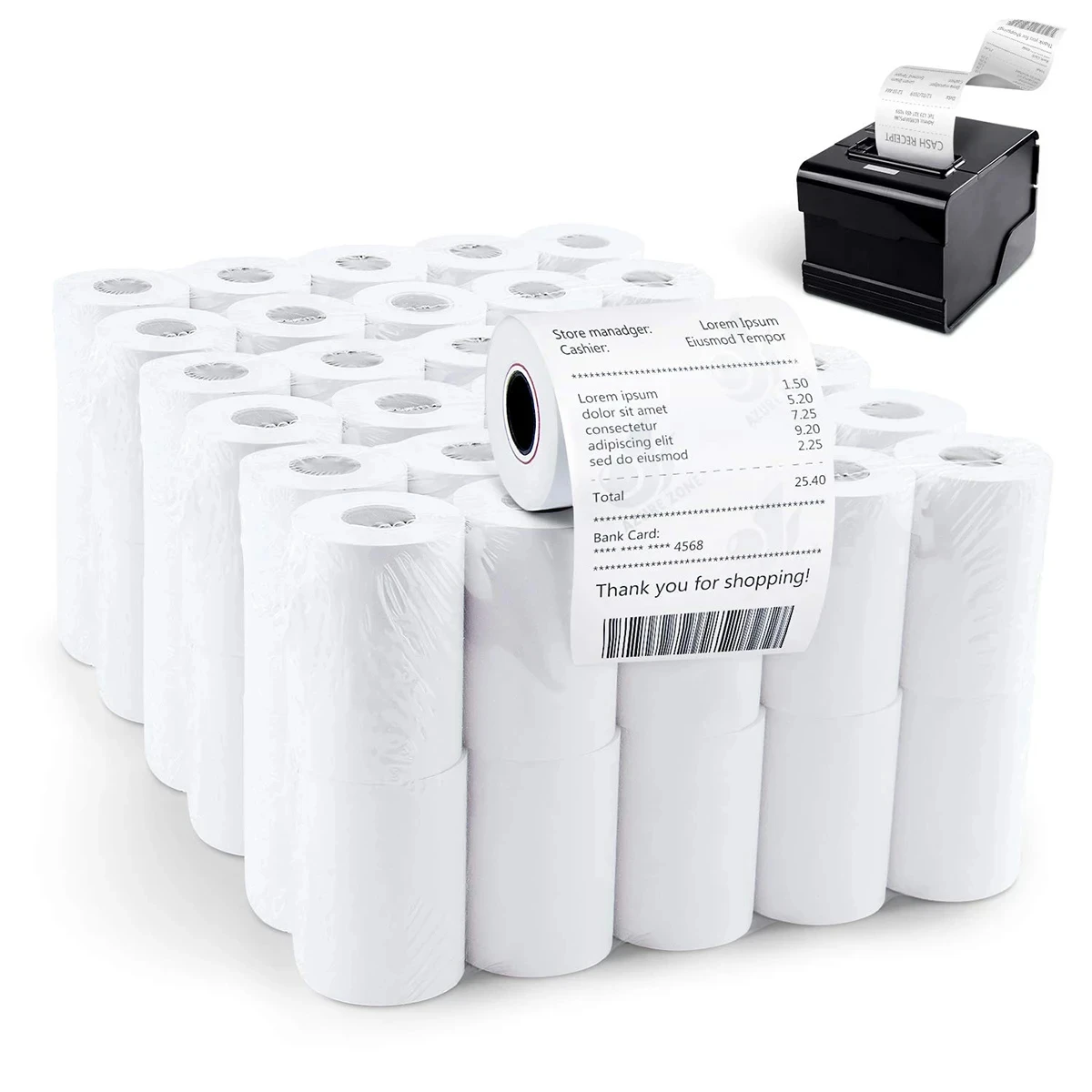 Cash Register Thermal Paper Rolls 57x50mm Receipt paper rolls Point of Sale Thermal printer paper Credit Card Paper Supermarket