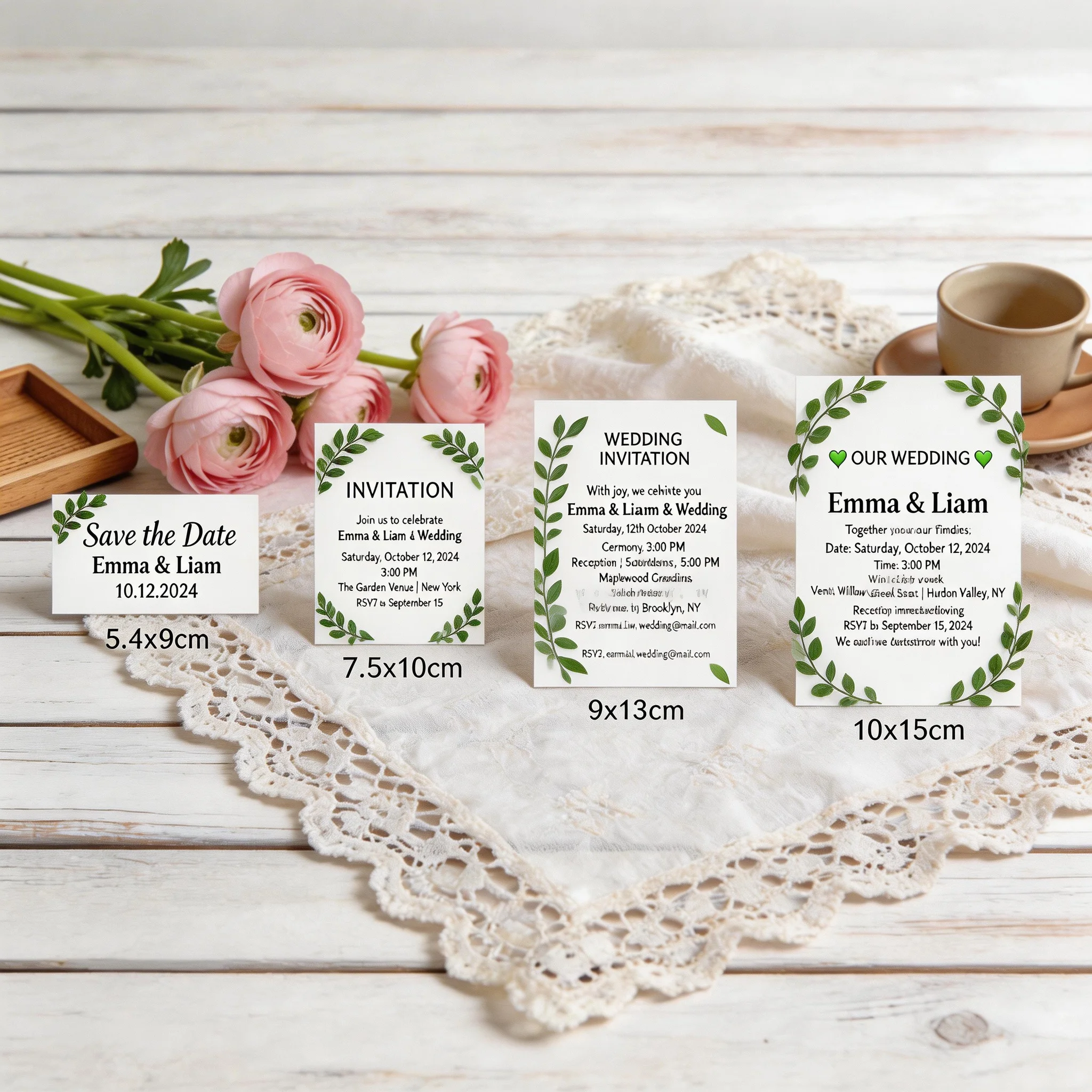 Individuelle Grußkarten, Dankeskarten, personalisierte Visitenkarten, Hochzeitseinladungen, Postkarten, personalisierte Logos – Detail 2