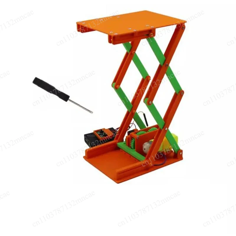 Mechanical Model Kit for Learning And Fun DIY Electric Lift Platform Handmade Tech Craft Creative