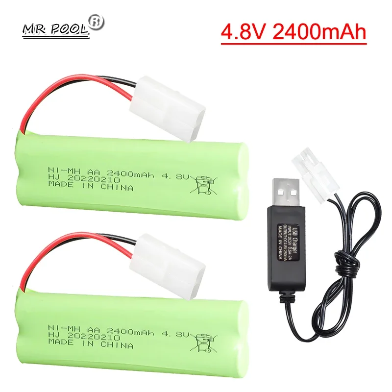 4.8v 2400mAh Ni-MH AA Rechargeable Battery KET-2P plug for RC toys Cars Tanks Robots Boats Guns Battery 4* AA Battery Pack