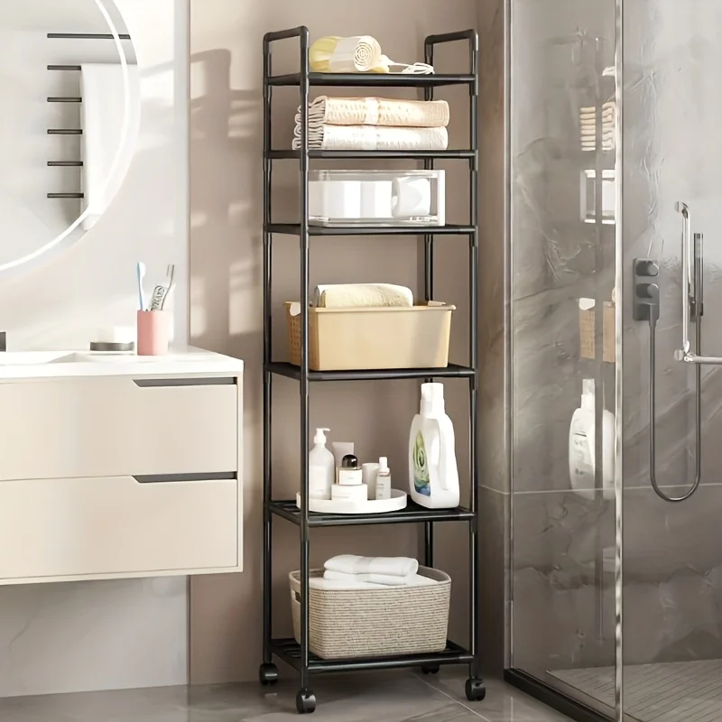 Storage Rack – 6-Tier Heavy-Duty Garage Shelving Unit with Leveling Feet; Stable Metal Shelving for Pantry, Kitchen, and Closet; Freestanding Unit, Closet Organizer, Space-Saving Design, Reinforced Frame, Durable Construction, 304 stainless steel material