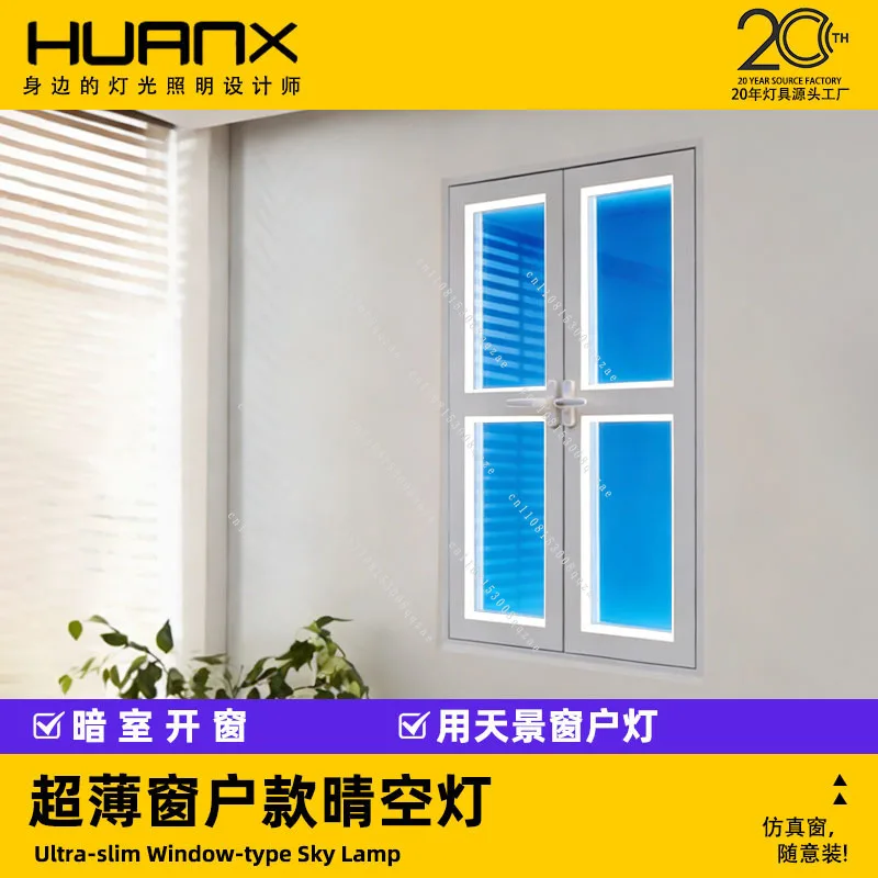 Window Clear Sky Light Built-in Ultra-thin Sky Light Natural Blue Sky Graffiti Smart Living Room Bedroom