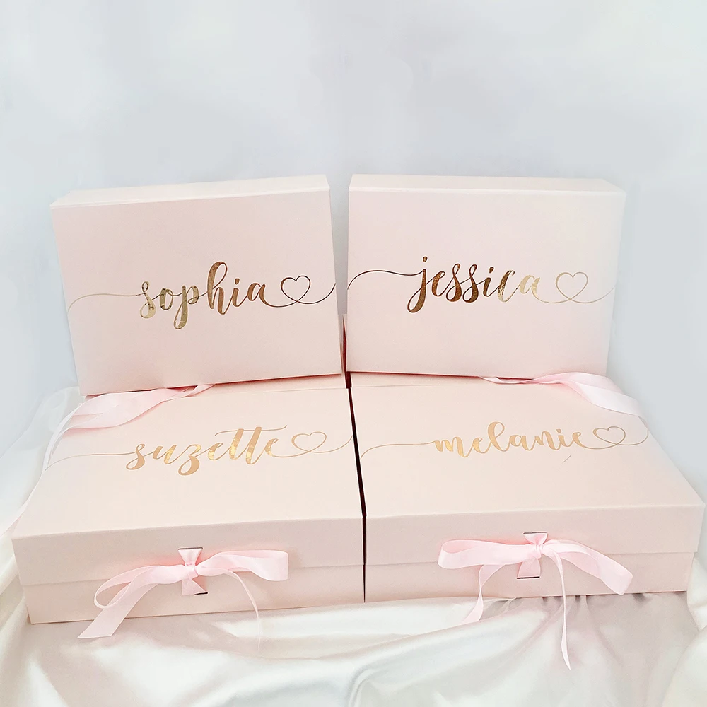 Custom Wedding Bridesmaid Gift Box With Ribbon Hen Party Decorations Will You Be My Bridesmaid/Maid of Honour Bachelor Gift  Box