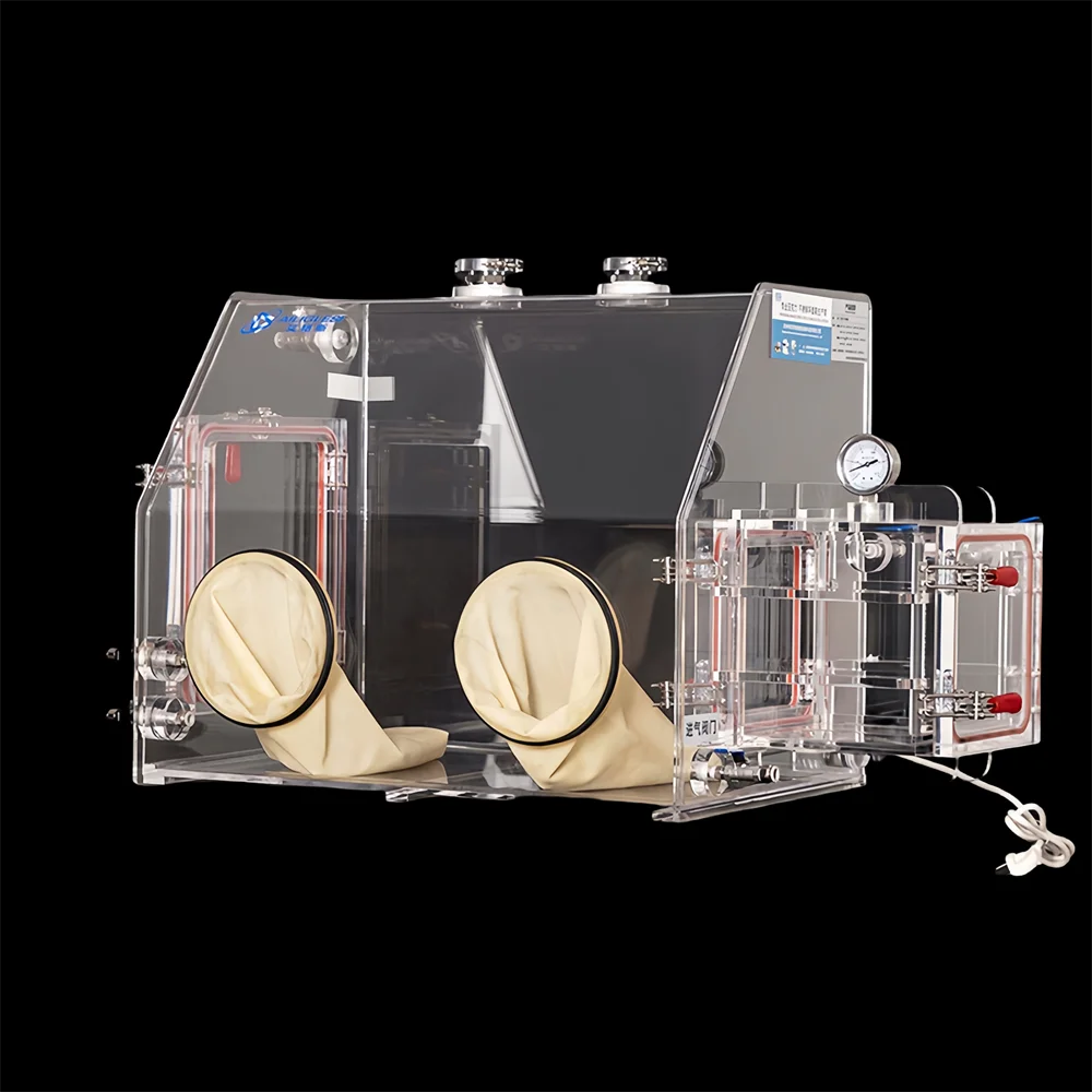 Cheap and Convenient Transparent Stainless Steel & Acrylic Vacuum Glove Box Model GBT-1A for Biology & Chemistry Labs