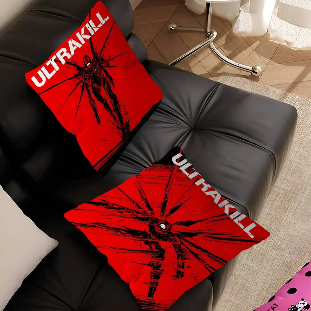 STEAM GAME U-ULTRAKILL Pillow Cover for Bedroom Room and Living Room Sofa Decorative Cushion Cover
