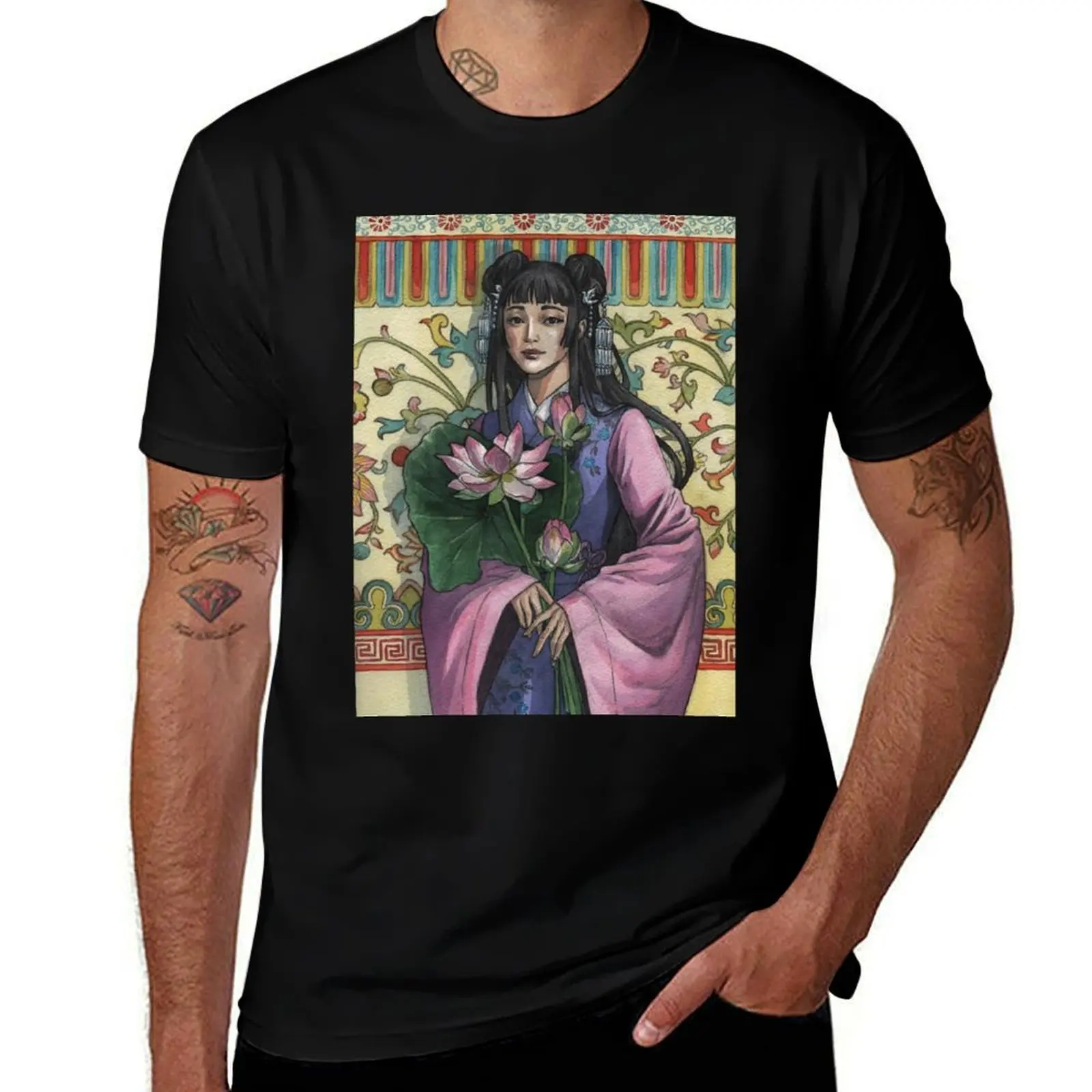 

Jiang Yanli T-Shirt affliction shirts Aesthetic clothing cotton graphic tees Short sleeve tee men